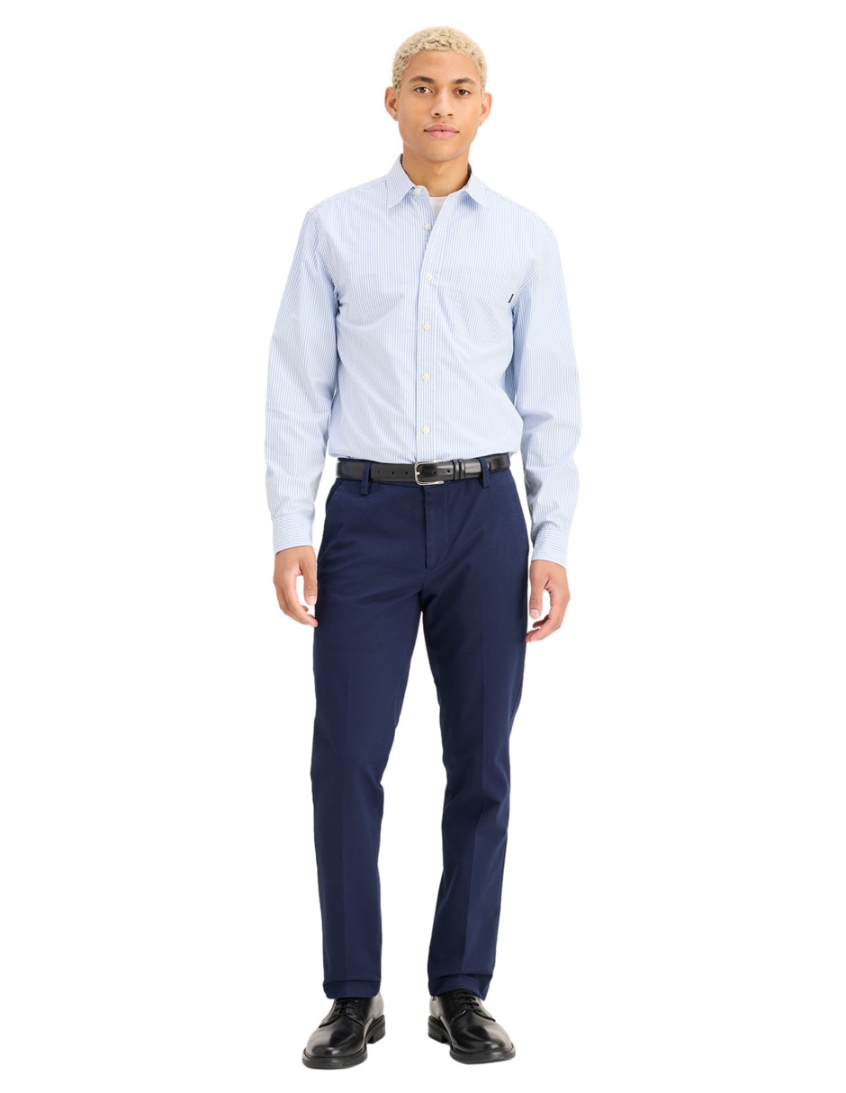 Pantalón casual slim de algodón para hombre