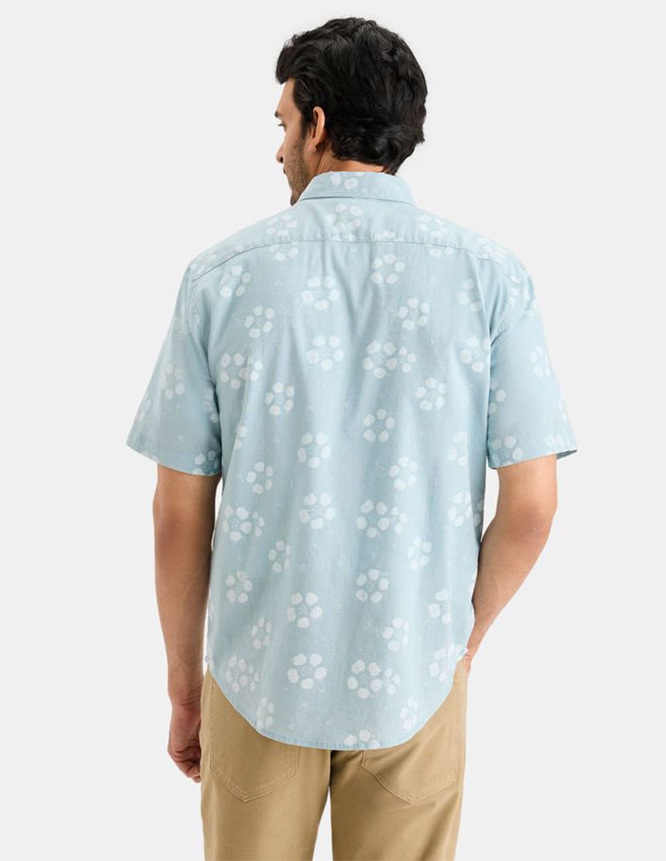 Camisa/Sobrecamisa Casual Dockers De Algodón Manga Corta Para Hombre