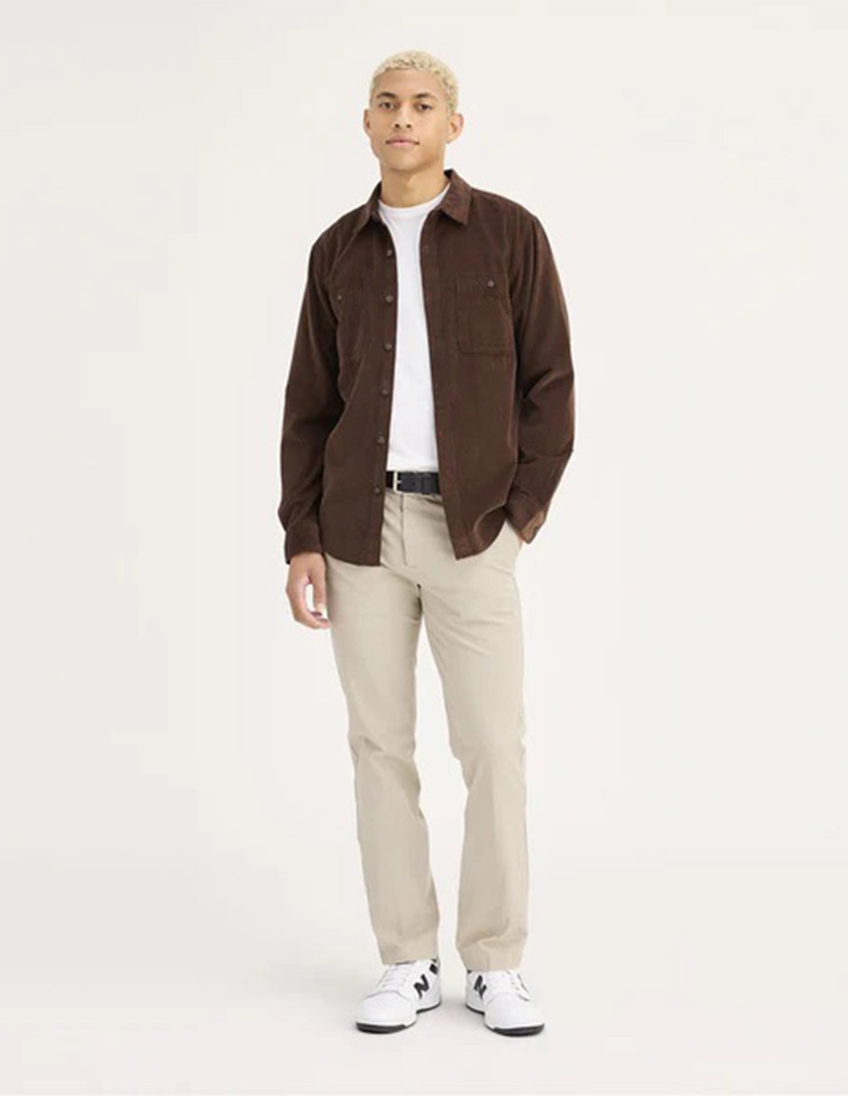 Pantalón casual slim de algodón para hombre Pantalón casual slim de algodón para hombre
