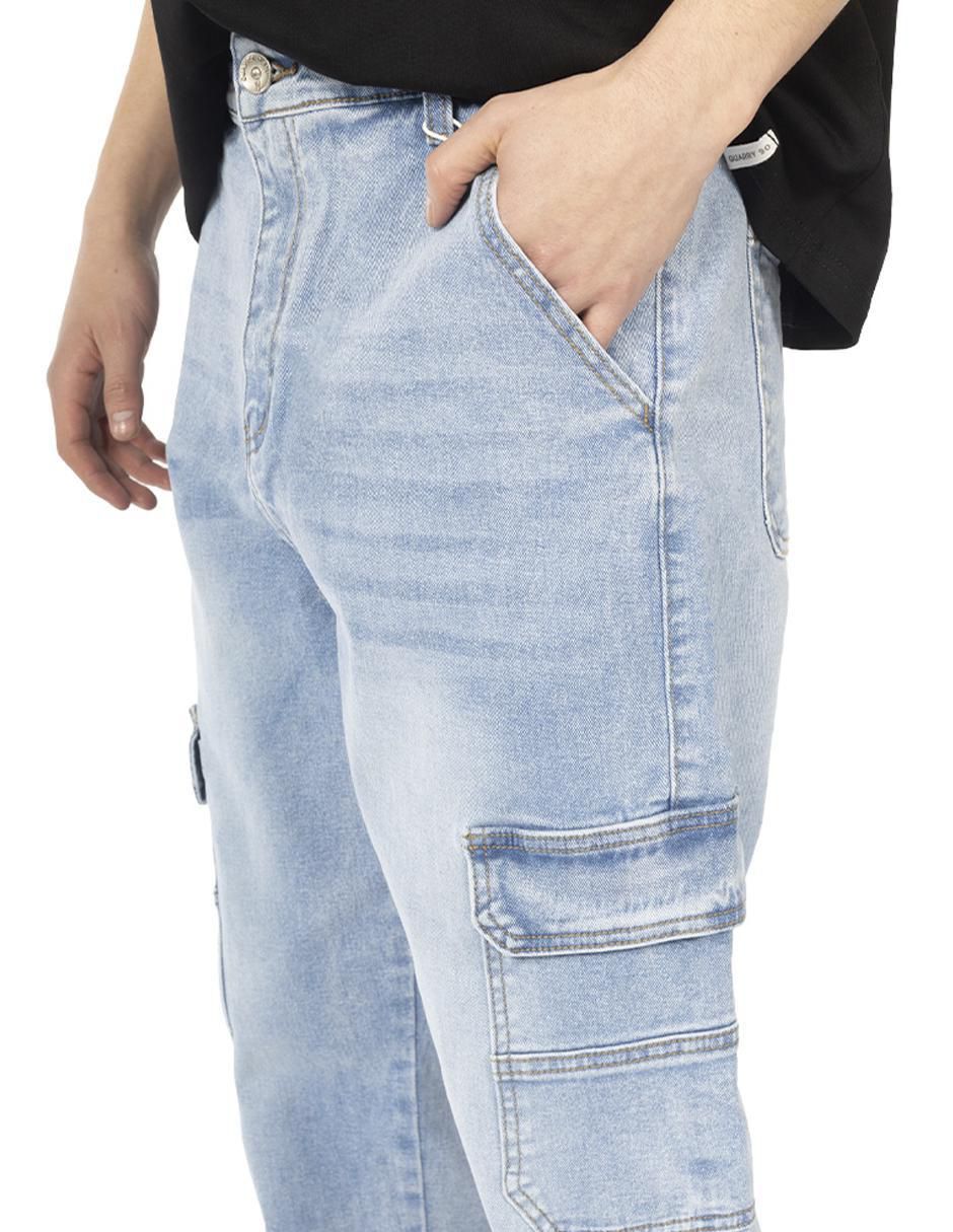 Jeans cargo baggy para hombre 2