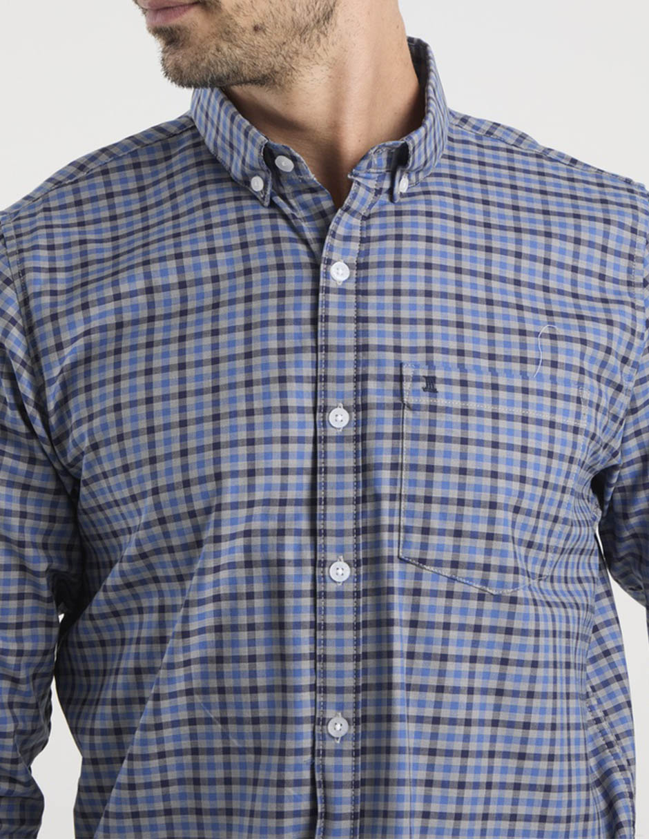 Camisa casual de algodón manga larga para hombre 4