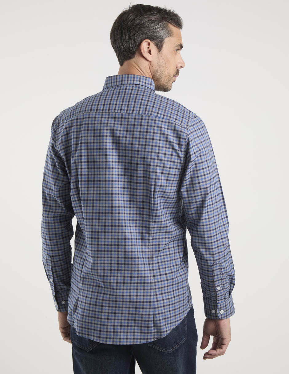 Camisa casual de algodón manga larga para hombre 6