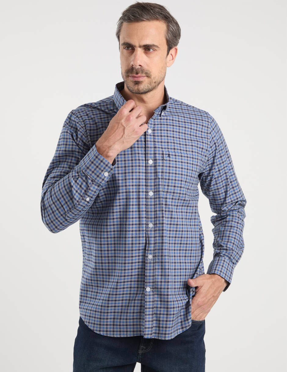 Camisa casual de algodón manga larga para hombre 2