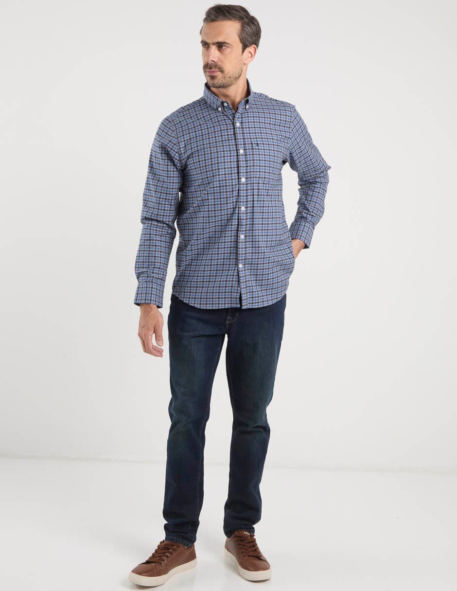 Camisa casual de algodón manga larga para hombre 3