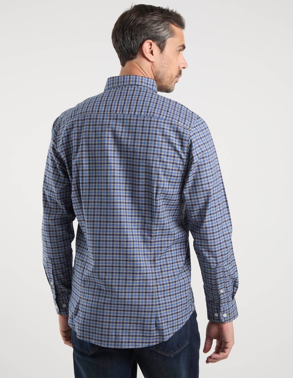 Camisa casual de algodón manga larga para hombre 6