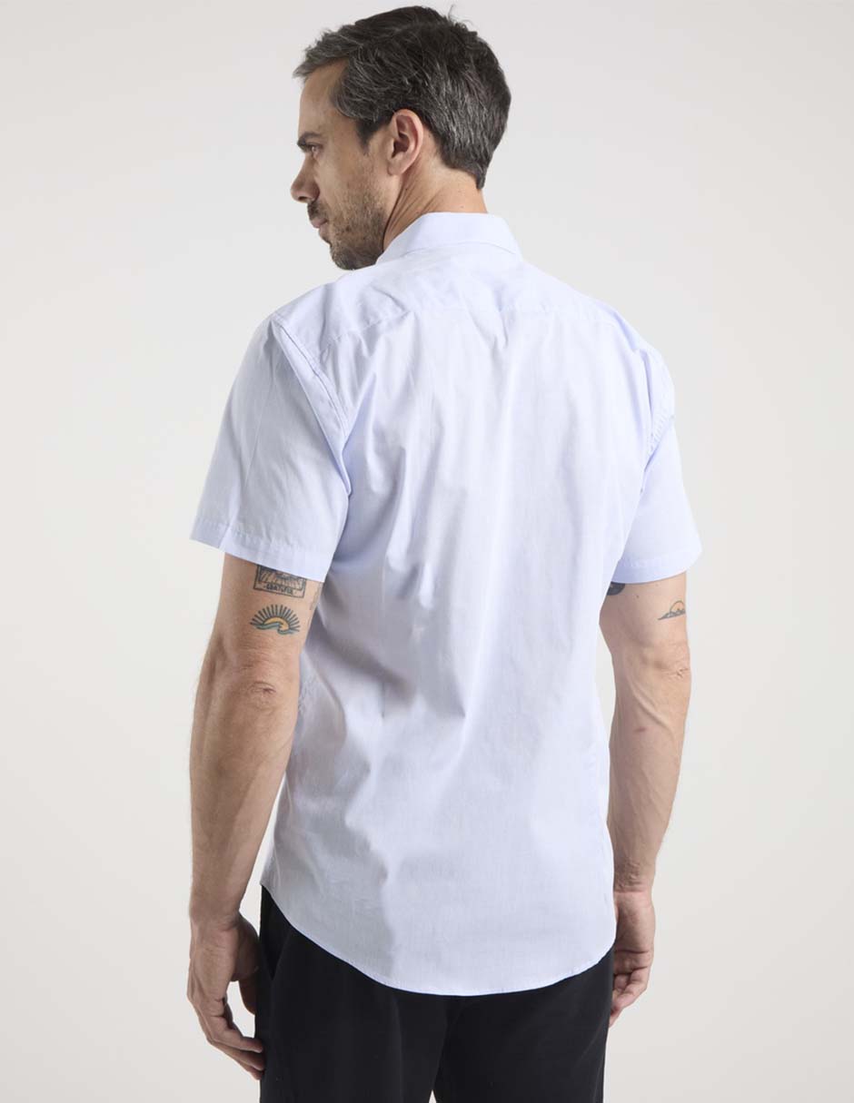 Camisa casual de algodón manga corta para hombre