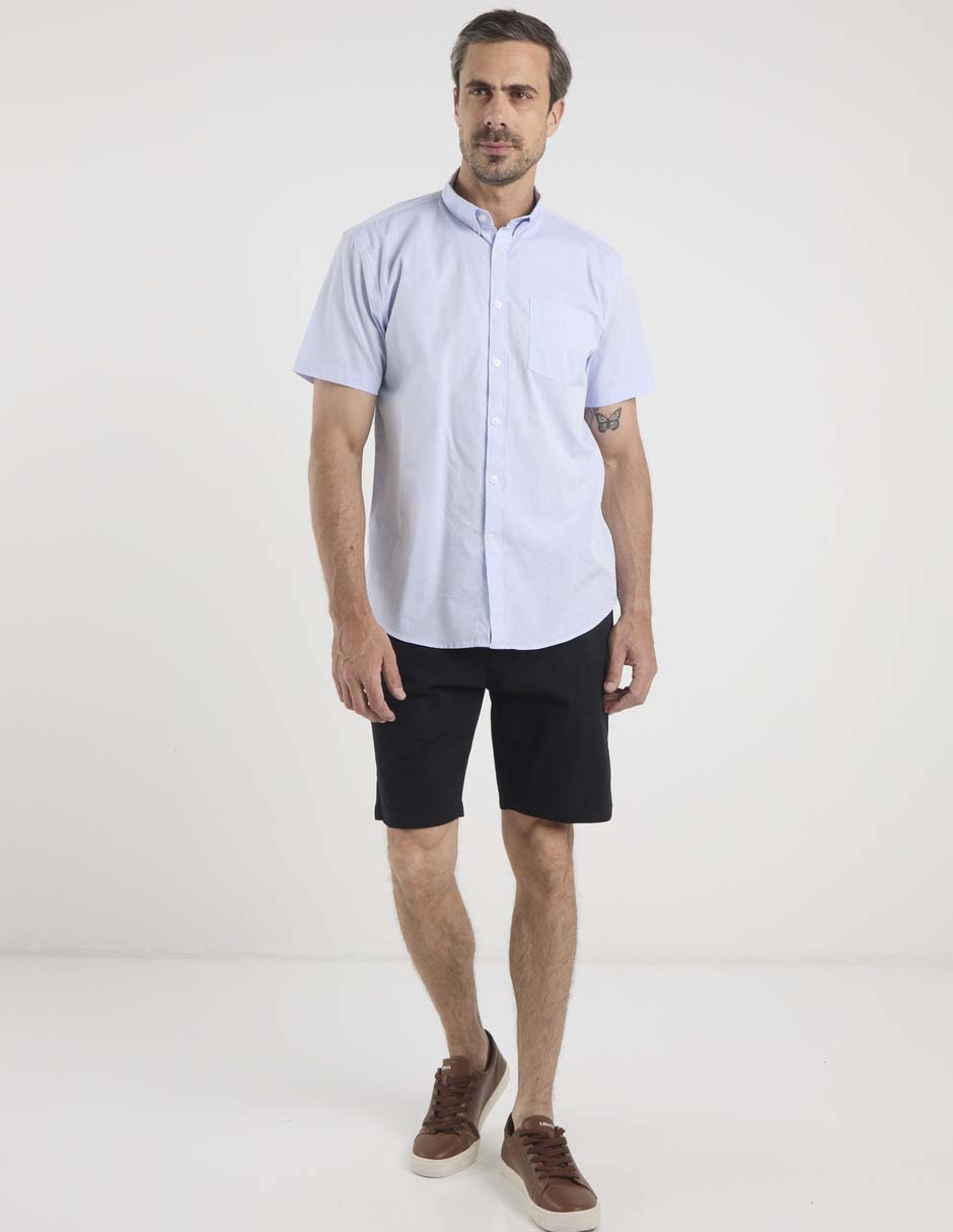 Camisa casual de algodón manga corta para hombre 5