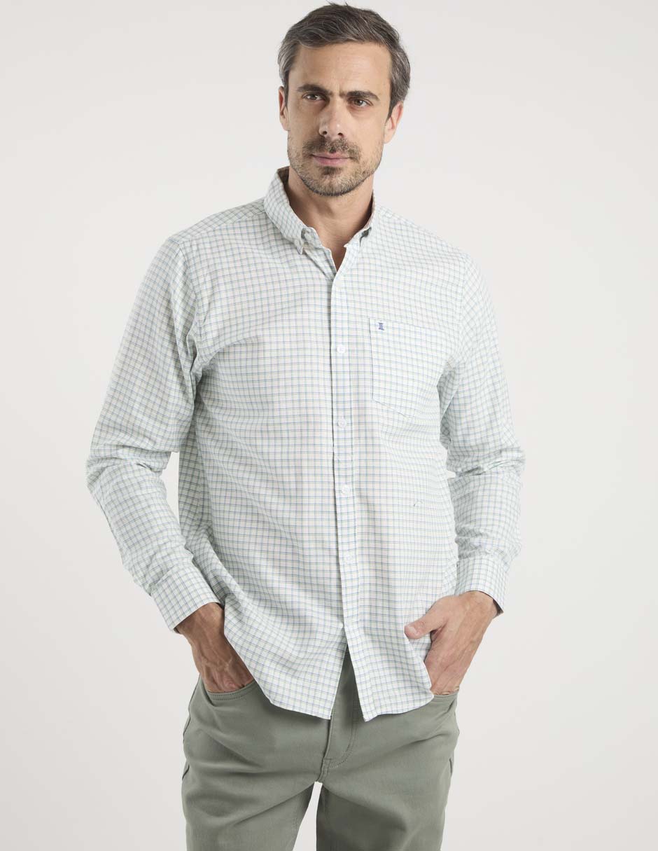 Camisa casual Dioro de algodón manga larga para hombre
