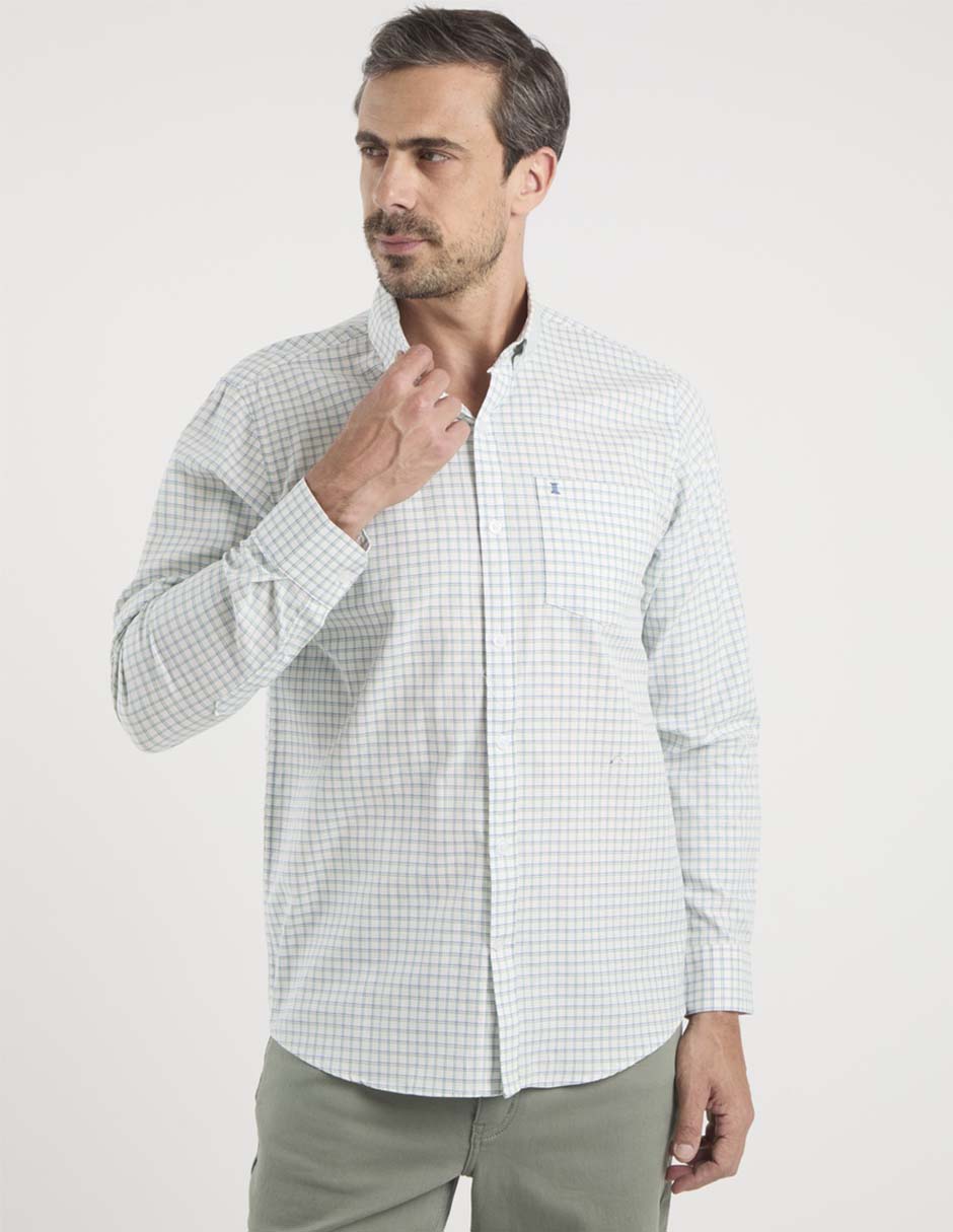 Camisa casual Dioro de algodón manga larga para hombre