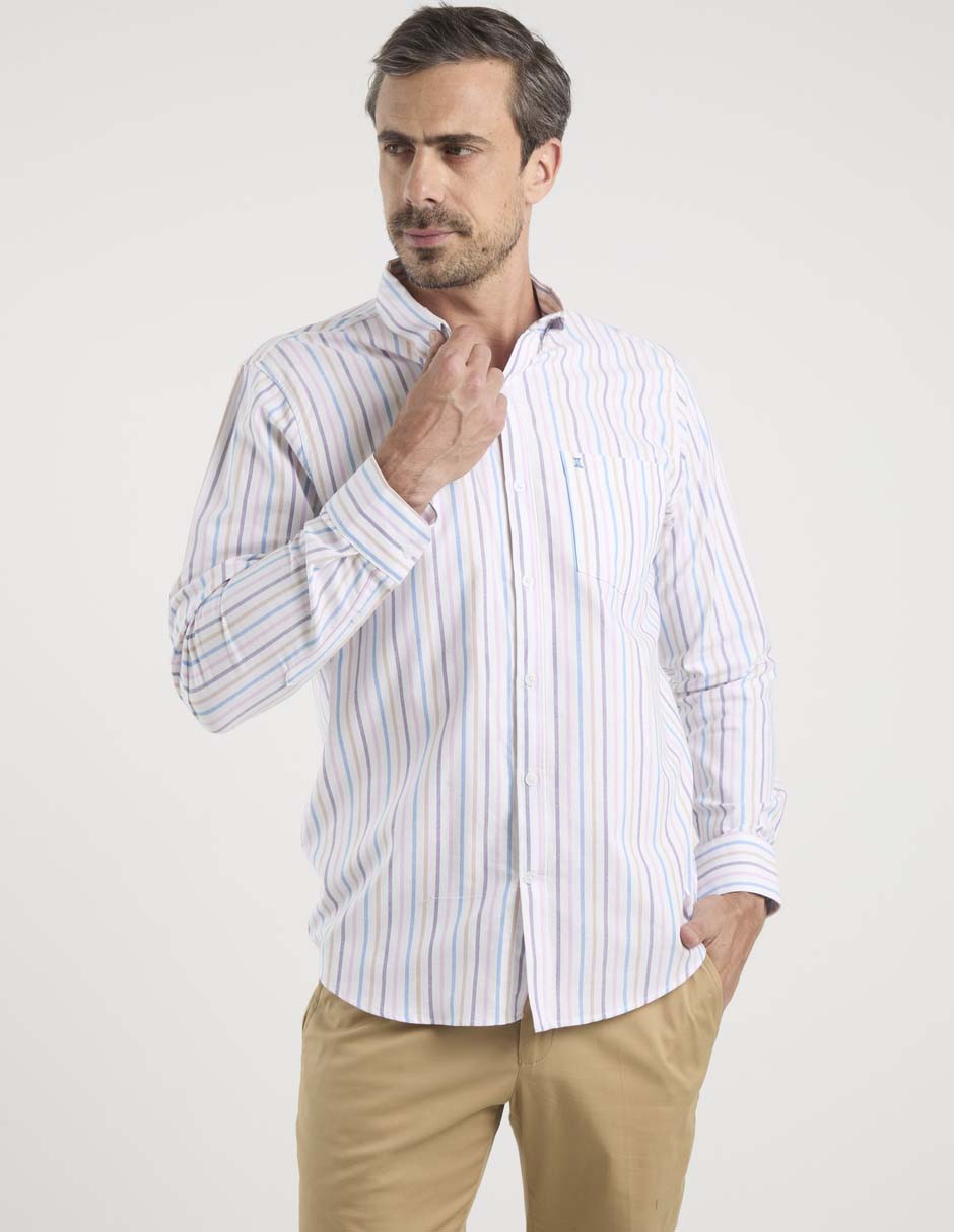 Camisa casual Dioro de algodón manga larga para hombre