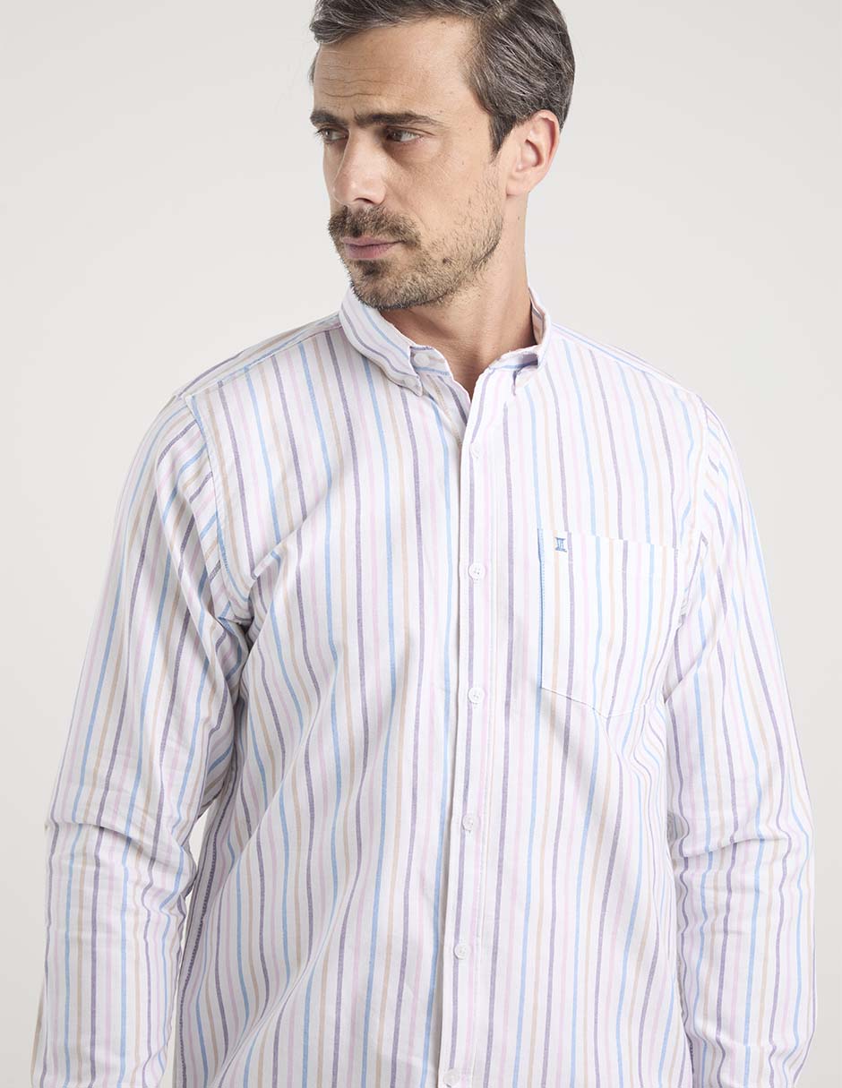 Camisa casual Dioro de algodón manga larga para hombre