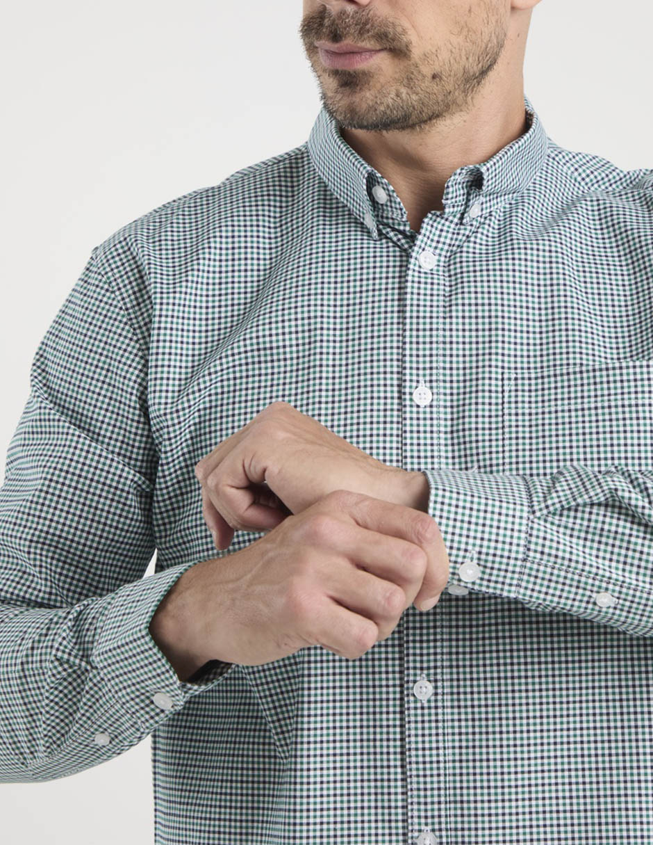 Camisa casual Dioro de algodón manga larga para hombre