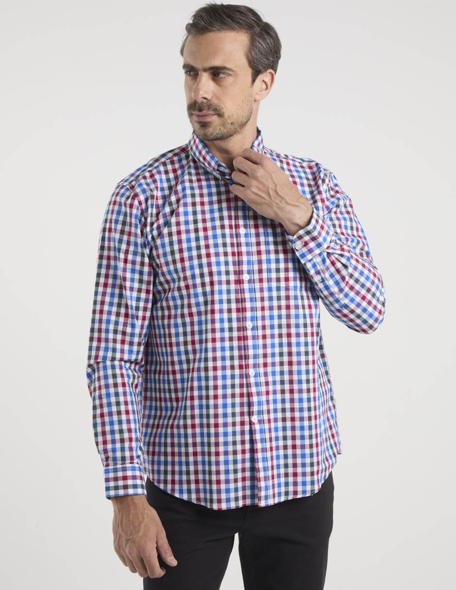 Camisa casual Dioro de algodón manga larga para hombre