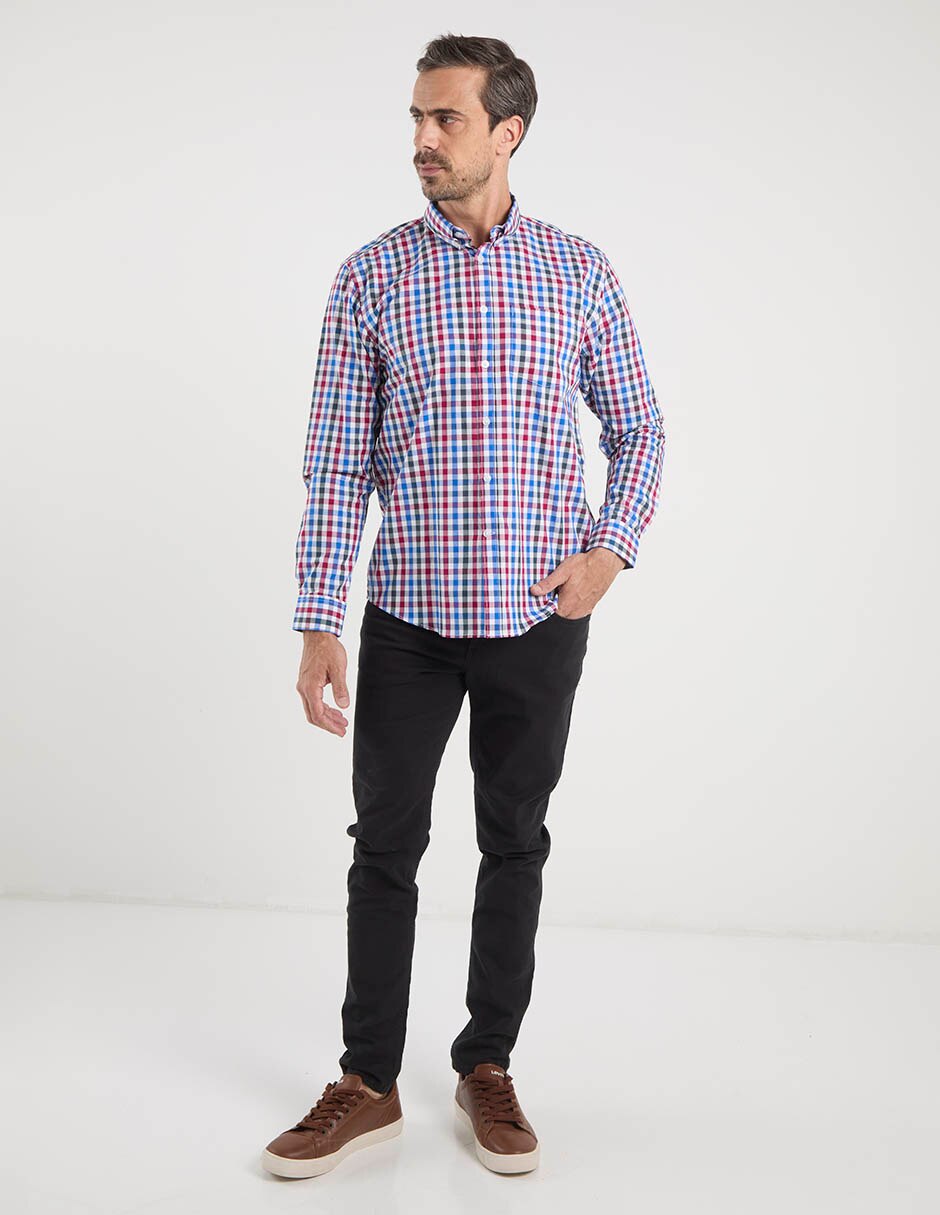 Camisa casual Dioro de algodón manga larga para hombre