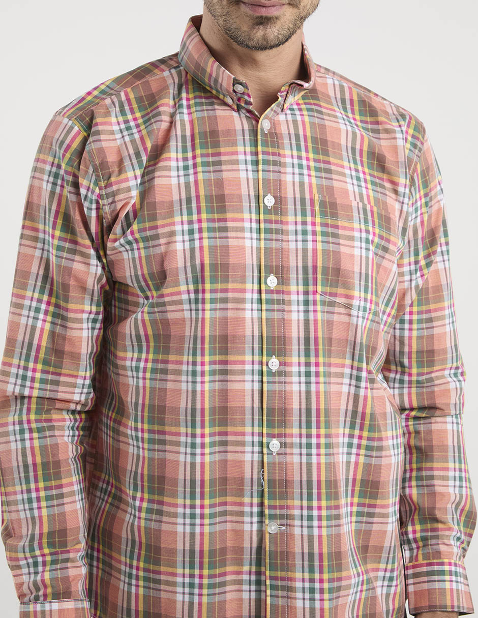 Camisa casual de algodón manga larga para hombre 5