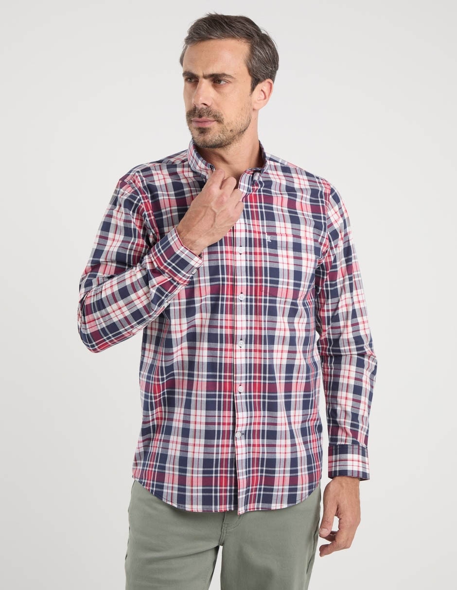 Camisa casual Dioro de algodón manga larga para hombre