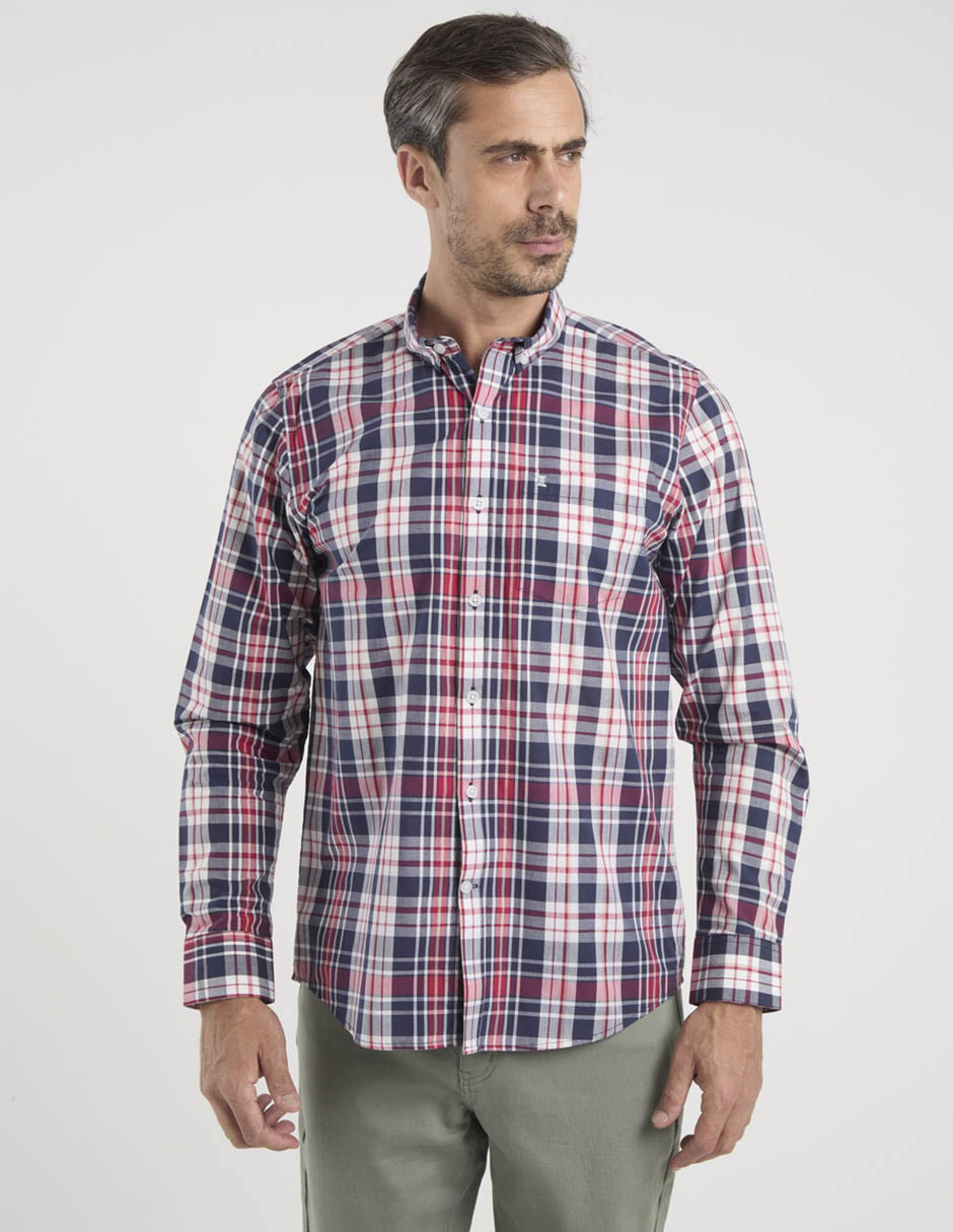 Camisa casual de algodón manga larga para hombre 5