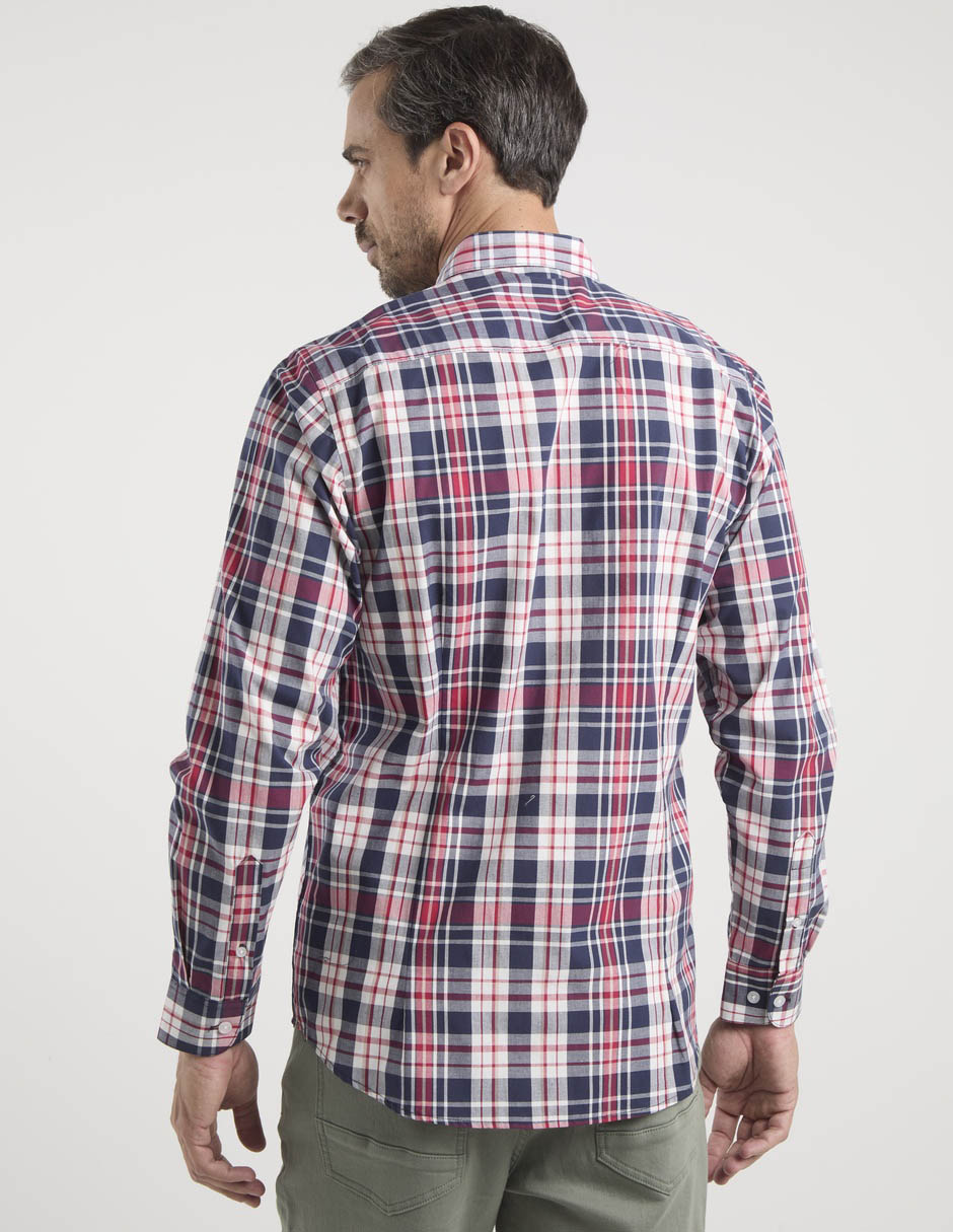 Camisa casual de algodón manga larga para hombre 6
