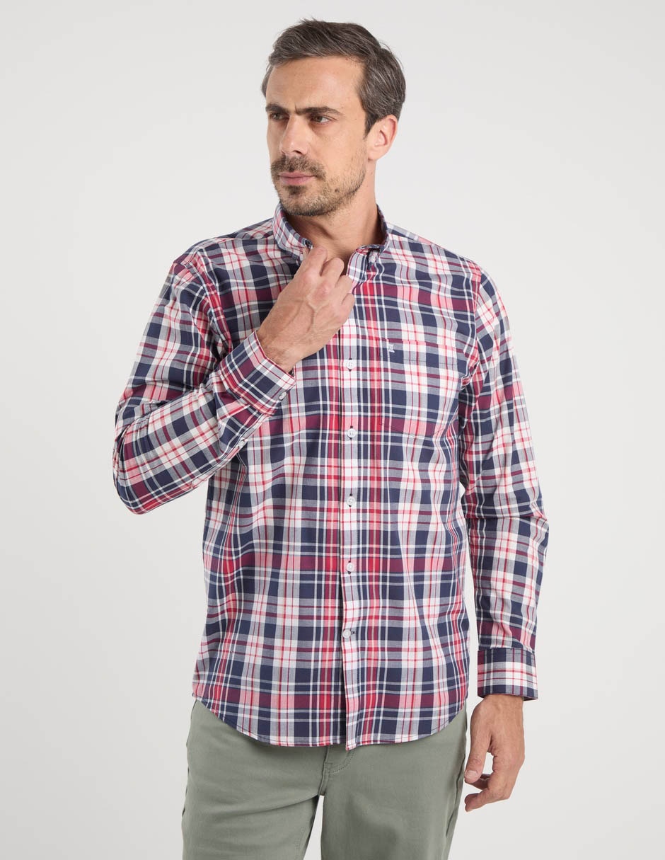 Camisa casual Dioro de algodón manga larga para hombre