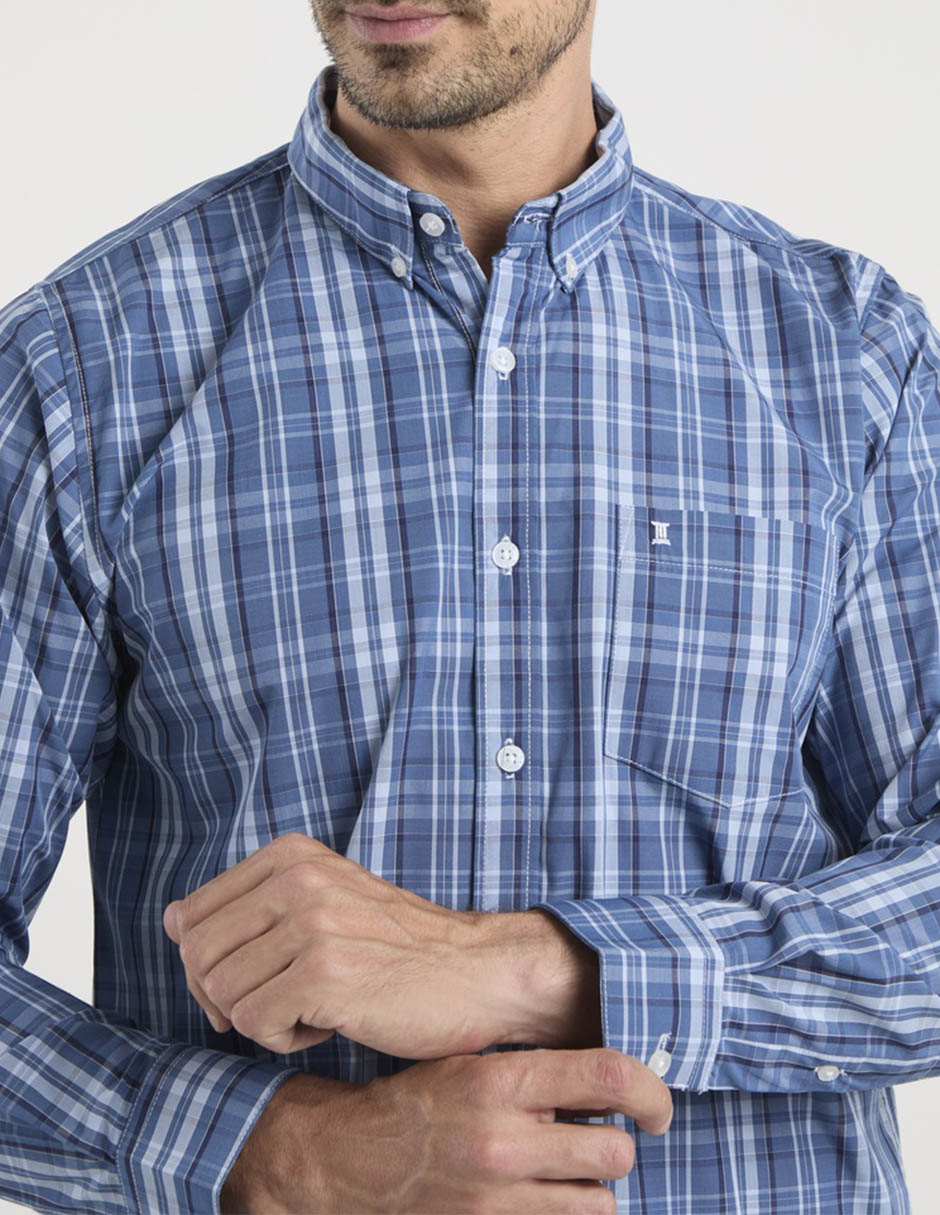 Camisa casual de algodón manga larga para hombre 5