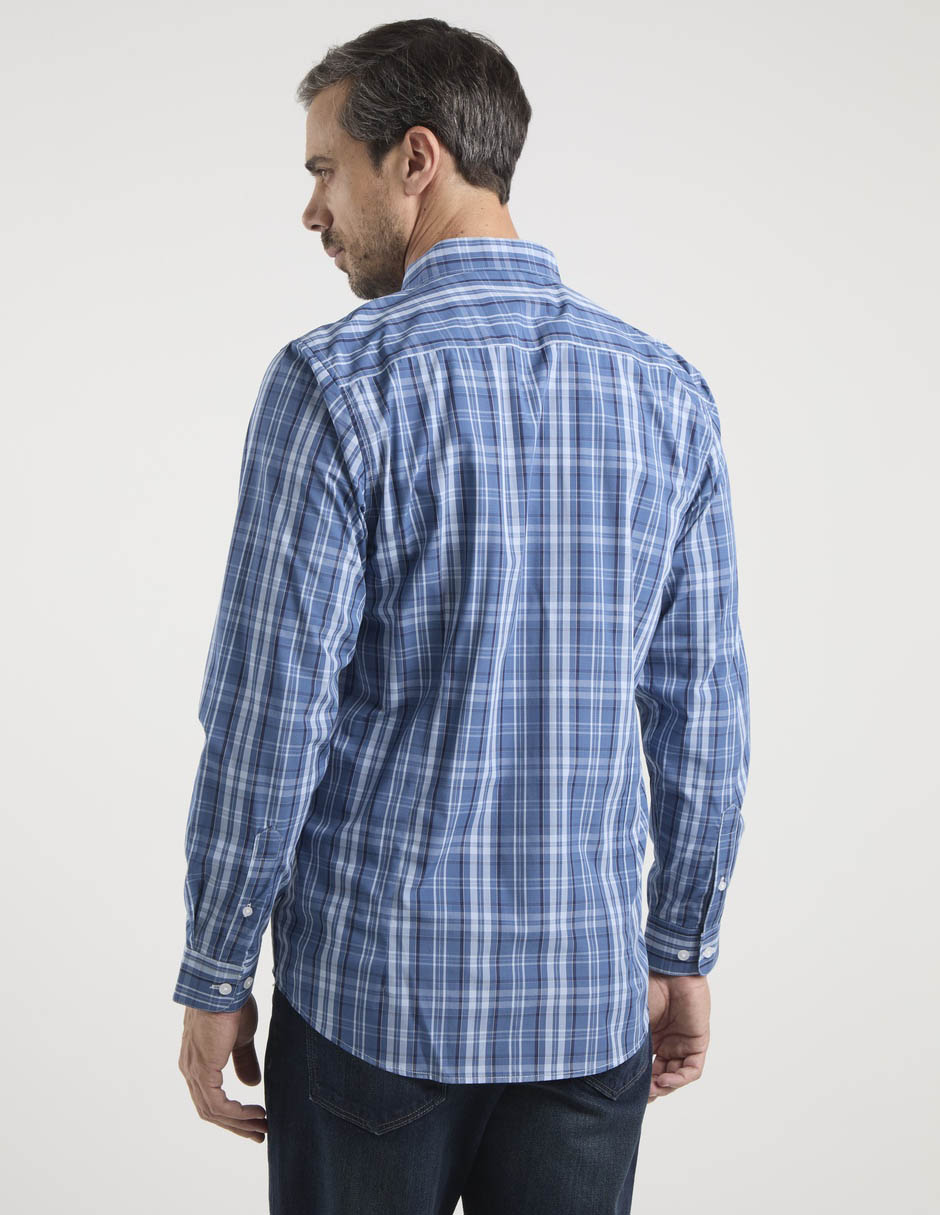Camisa casual de algodón manga larga para hombre 6