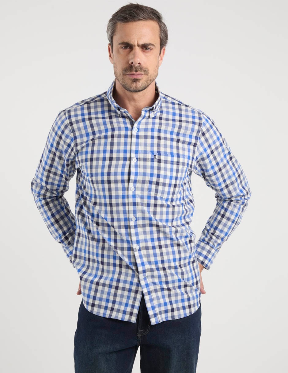 Camisa casual Dioro de algodón manga larga para hombre
