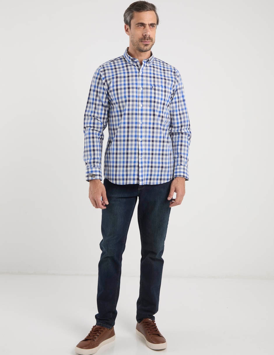Camisa casual Dioro de algodón manga larga para hombre