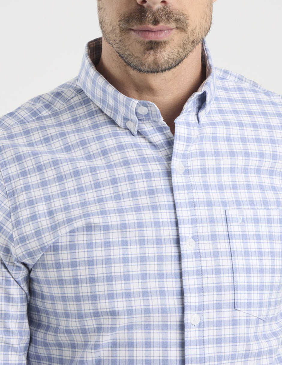 Camisa casual Dioro de algodón manga larga para hombre