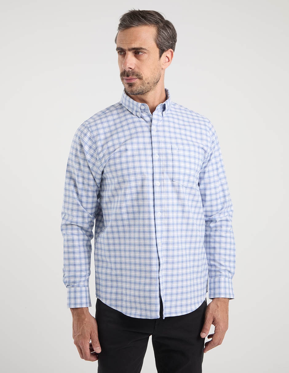 Camisa casual Dioro de algodón manga larga para hombre