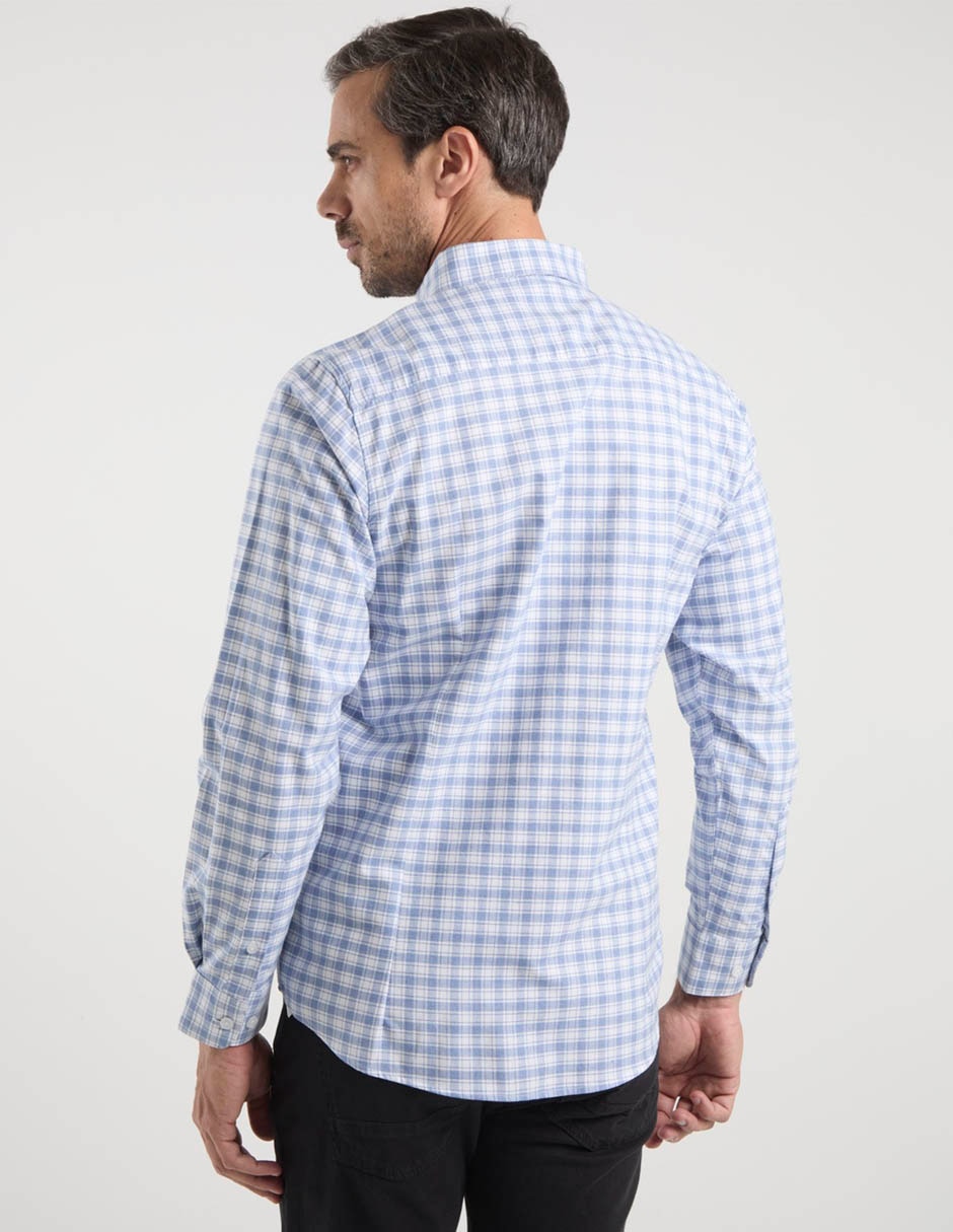 Camisa casual de algodón manga larga para hombre 9