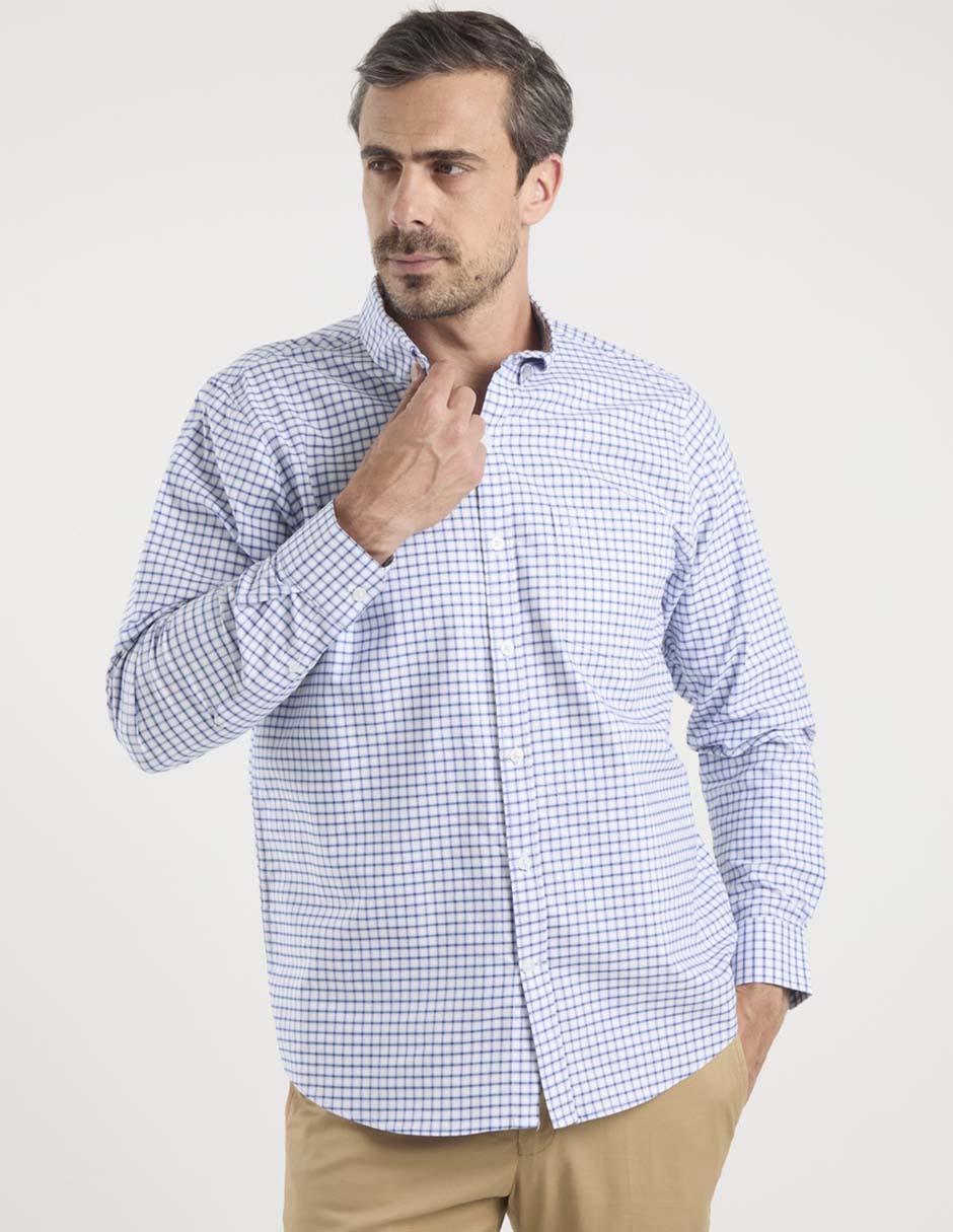 Camisa casual de algodón manga larga para hombre Camisa casual de algodón manga larga para hombre