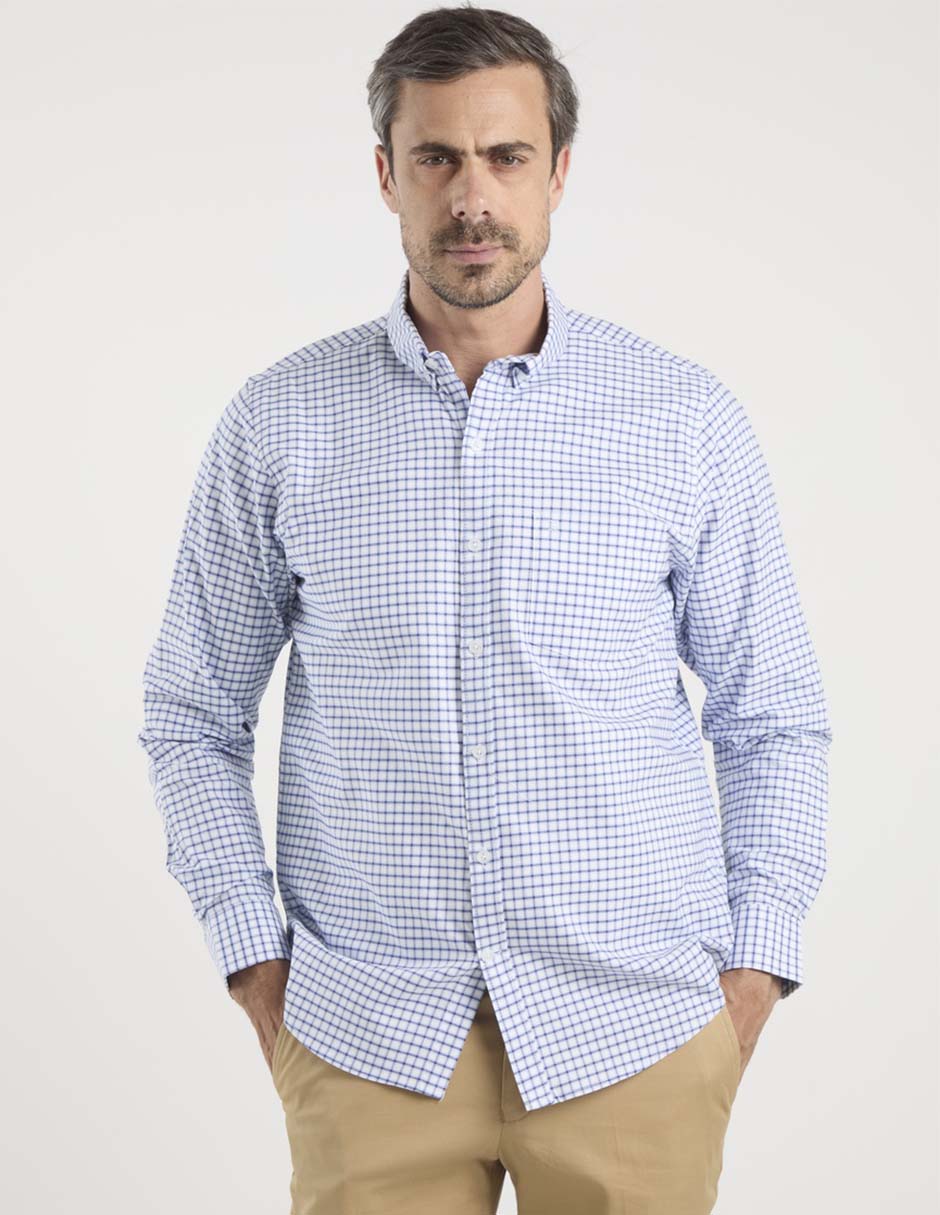 Camisa casual Dioro de algodón manga larga para hombre