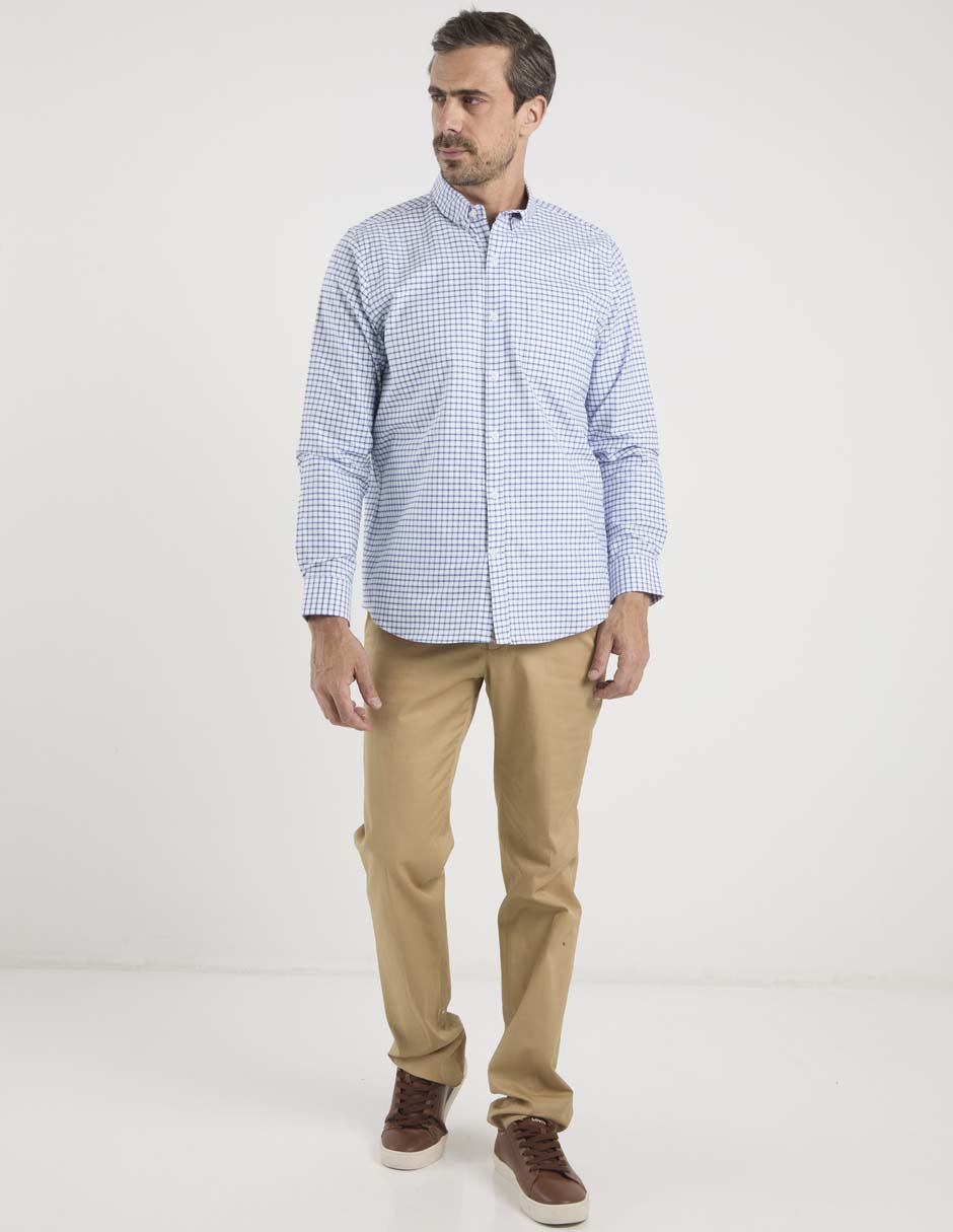 Camisa casual Dioro de algodón manga larga para hombre