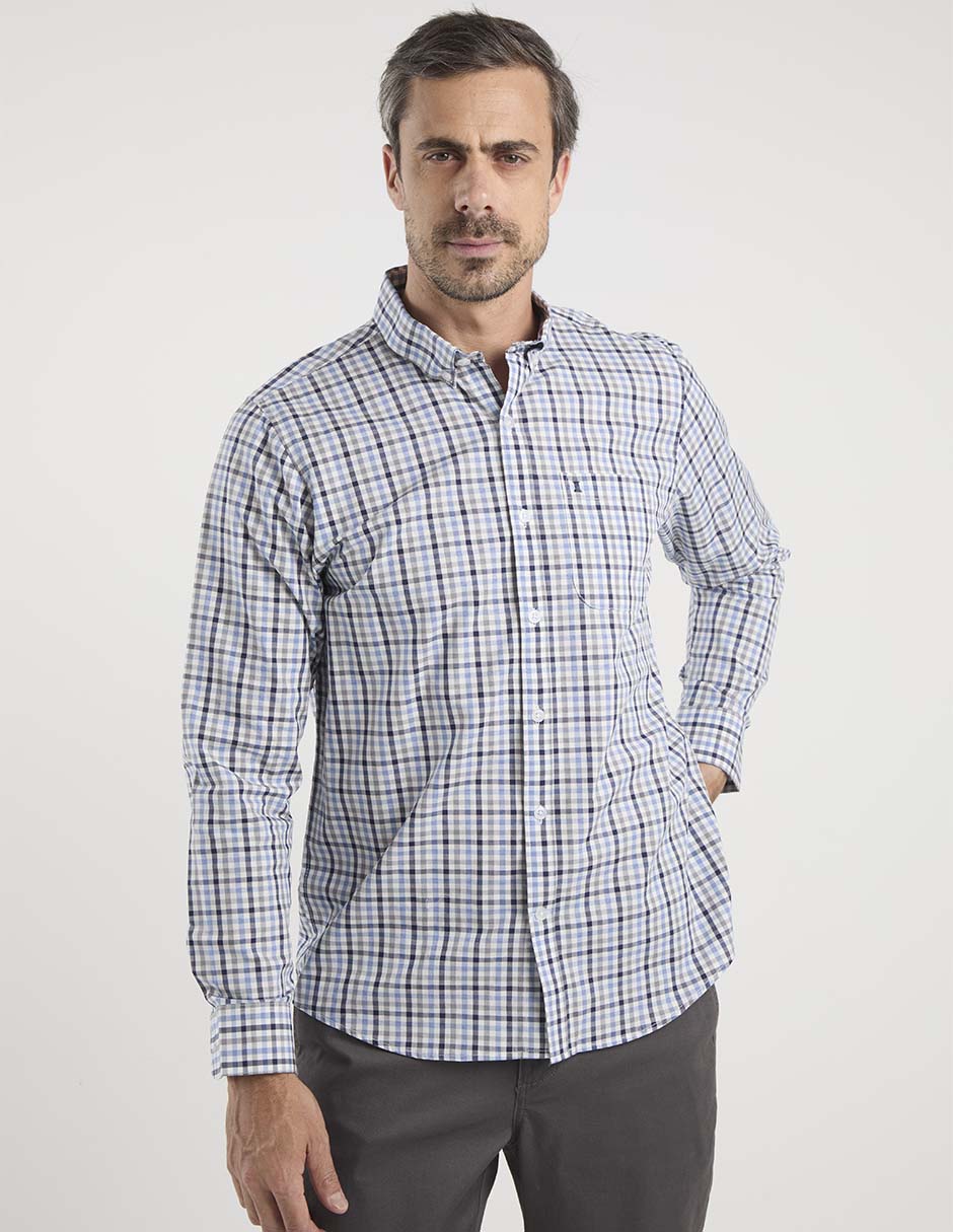 Camisa casual Dioro manga larga para hombre