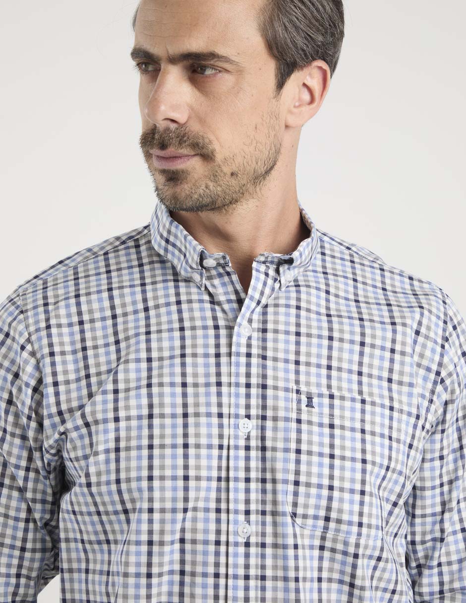Camisa casual manga larga para hombre