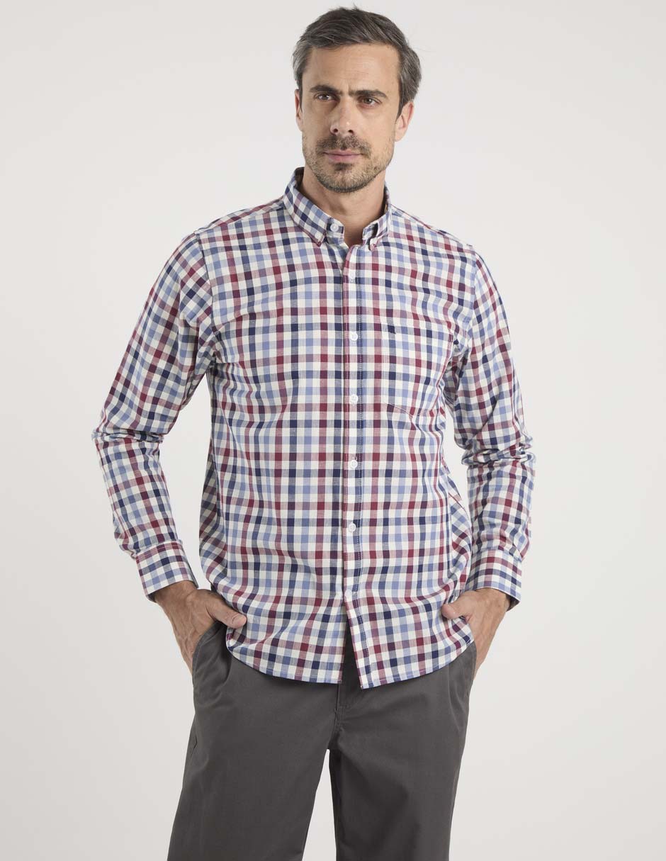 Camisa casual Dioro de algodón manga larga para hombre
