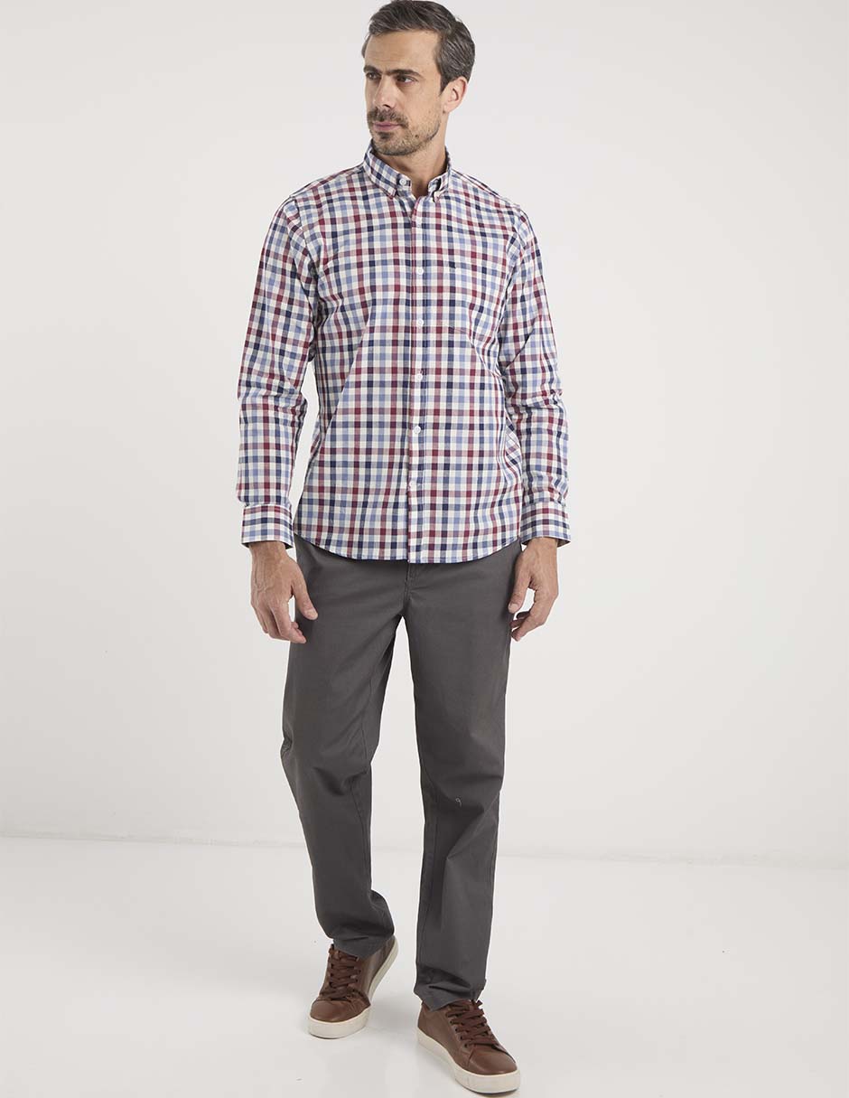 Camisa casual Dioro de algodón manga larga para hombre