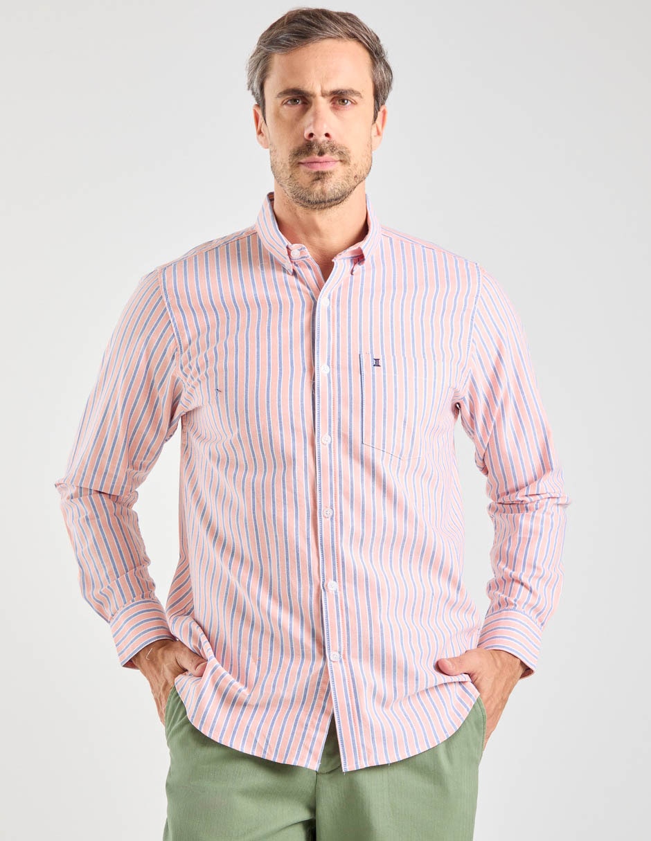 Camisa casual de algodón manga larga para hombre Camisa casual de algodón manga larga para hombre