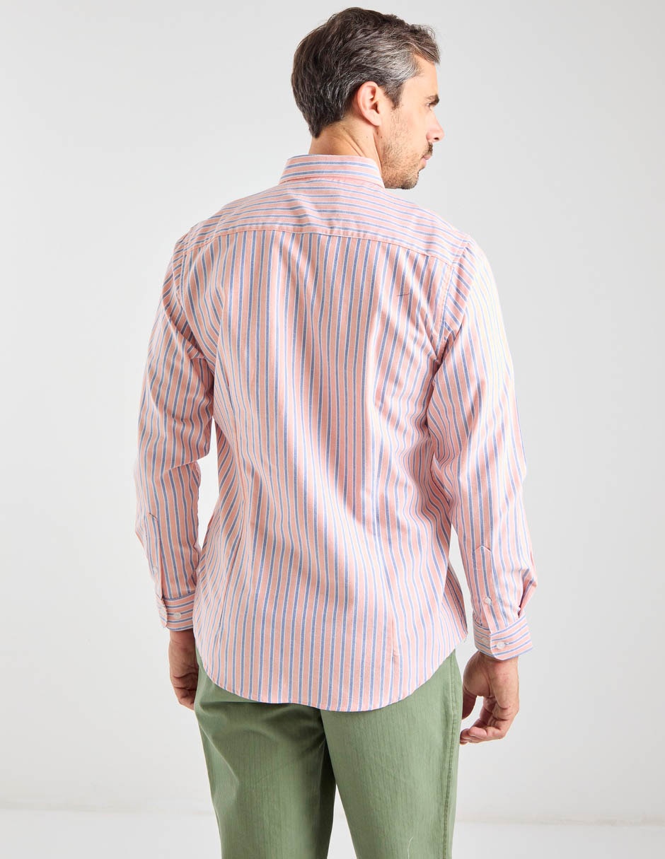 Camisa casual dioro de algodón manga larga para hombre