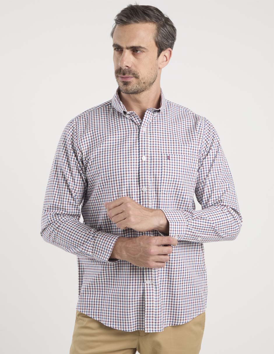 Camisa casual manga larga para hombre 2