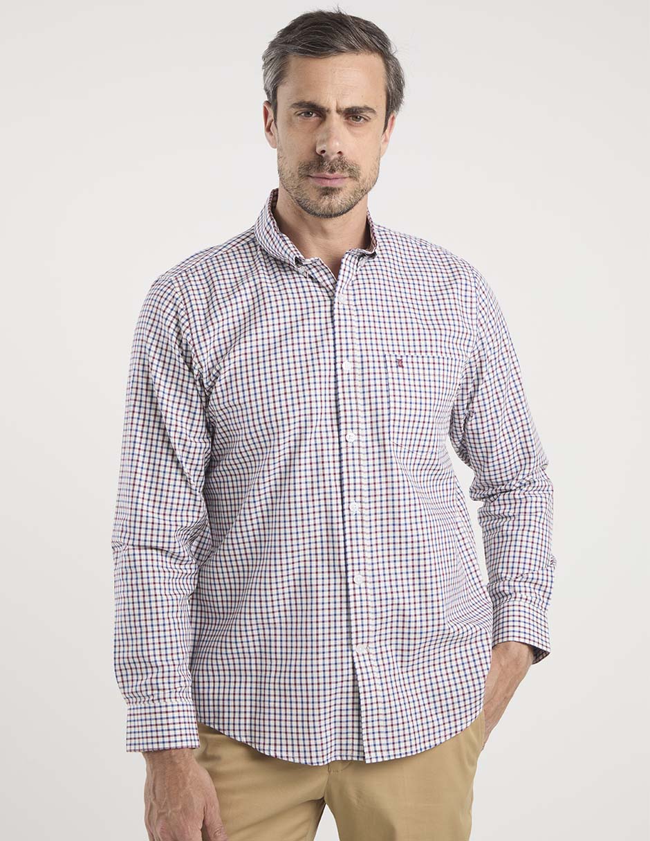 Camisa casual manga larga para hombre 1