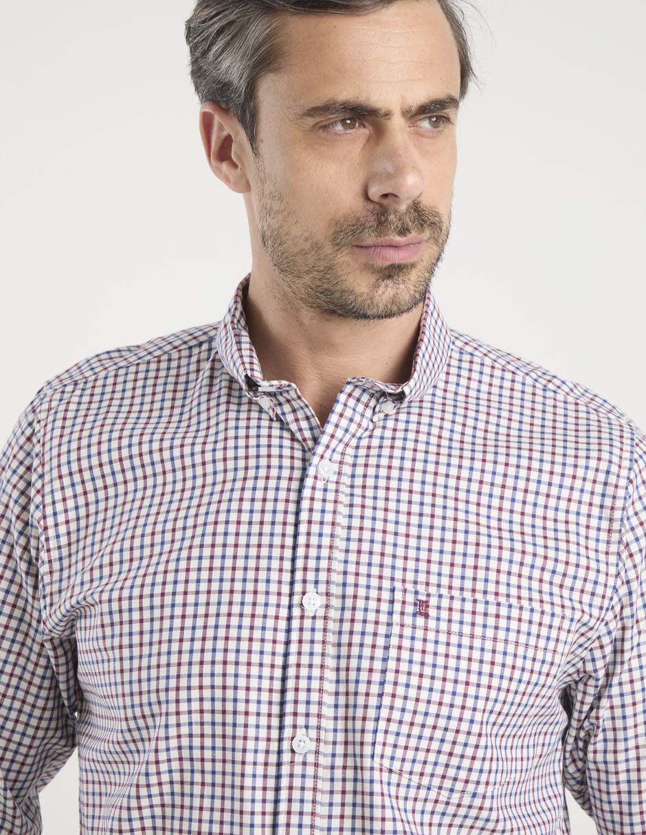 Camisa casual manga larga para hombre