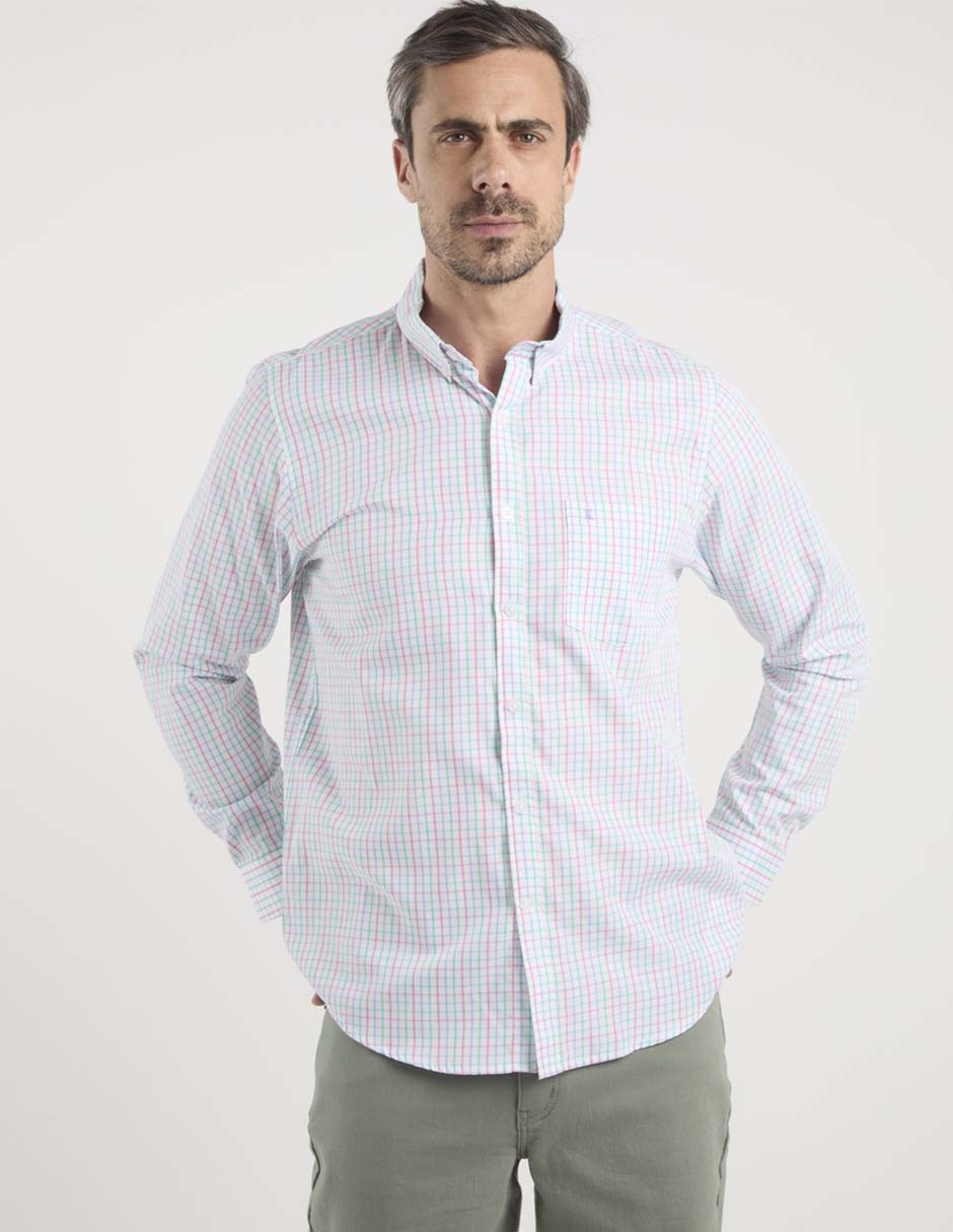 Camisa casual Dioro de algodón manga larga para hombre