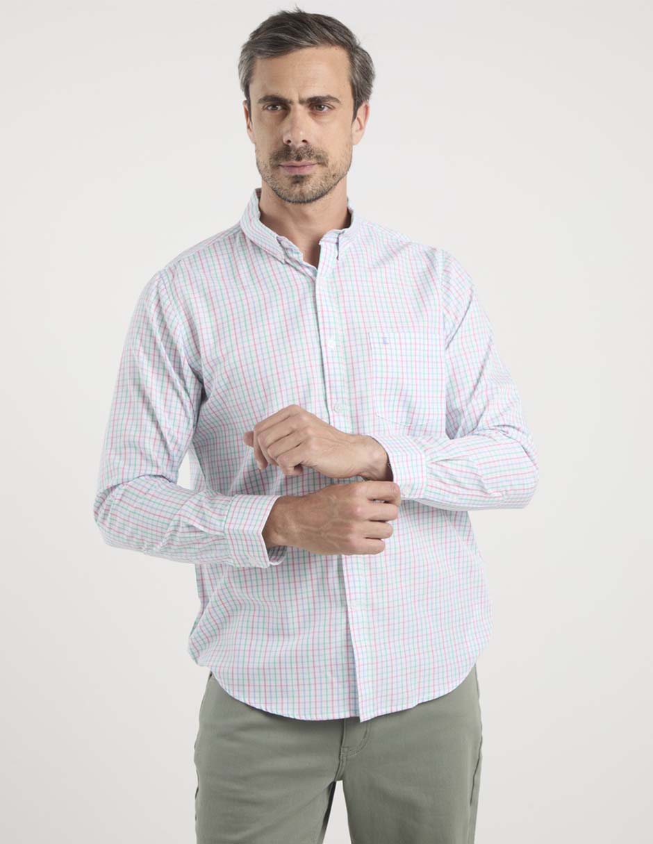Camisa casual Dioro de algodón manga larga para hombre
