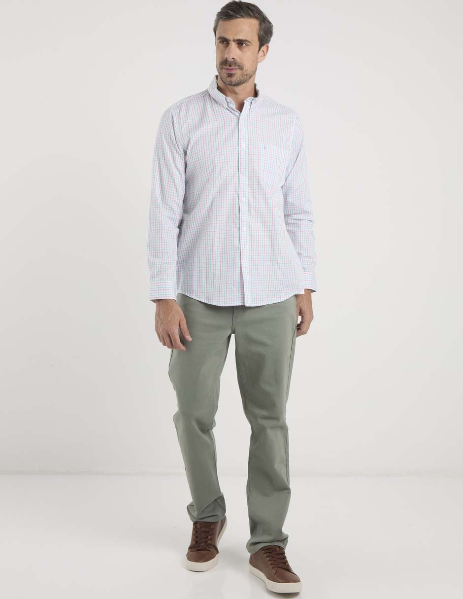 Camisa casual Dioro de algodón manga larga para hombre