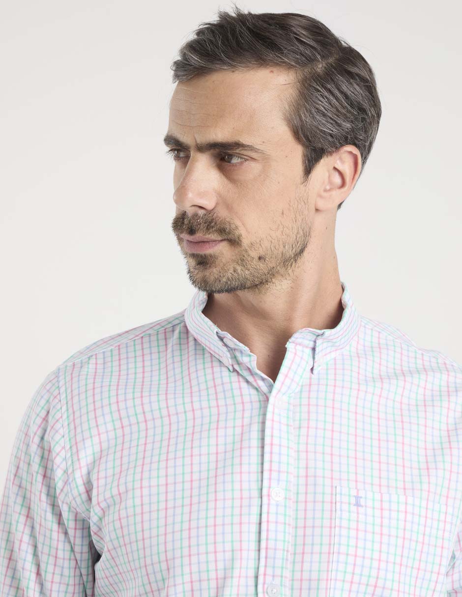 Camisa casual Dioro de algodón manga larga para hombre