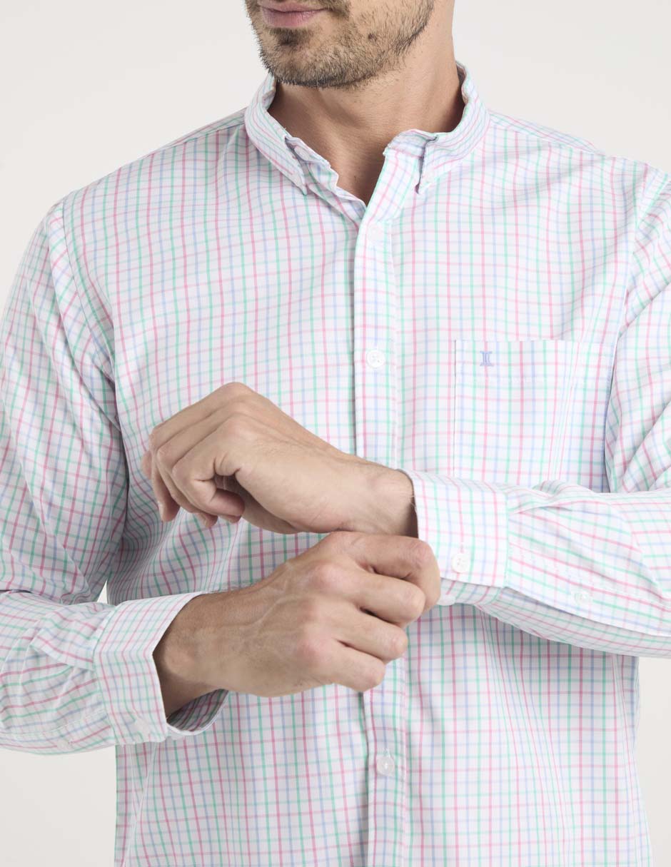 Camisa casual Dioro de algodón manga larga para hombre