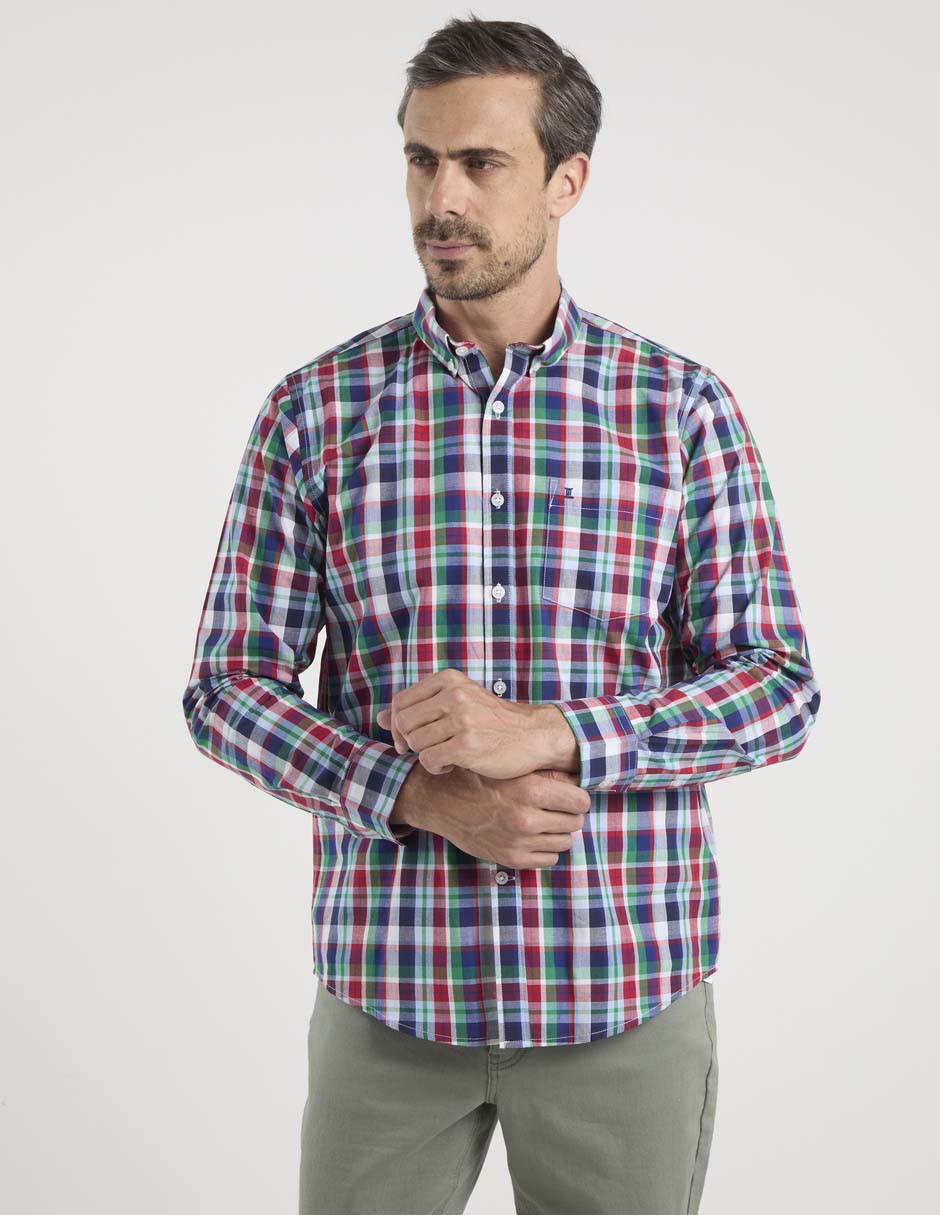 Camisa casual Dioro manga larga para hombre
