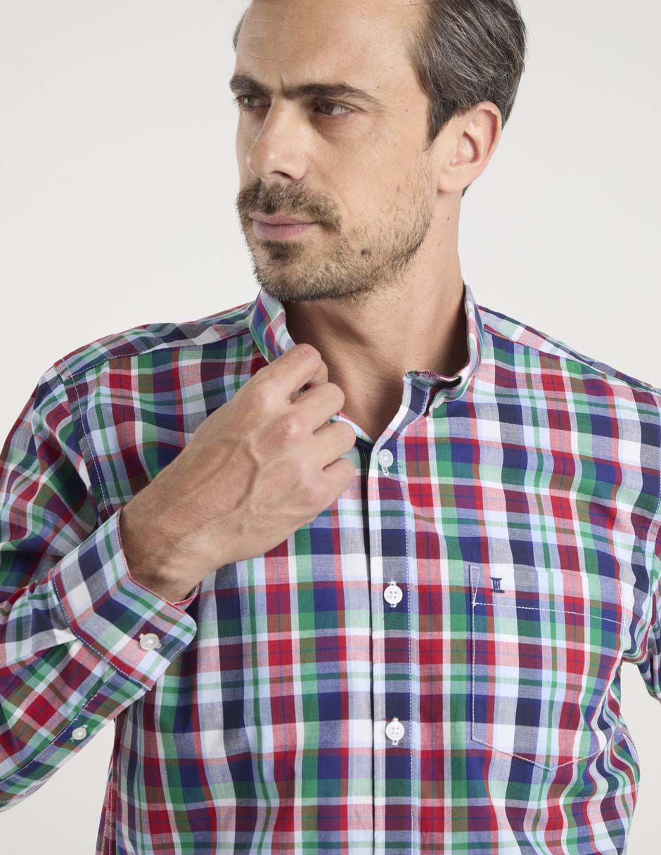 Camisa casual Dioro manga larga para hombre