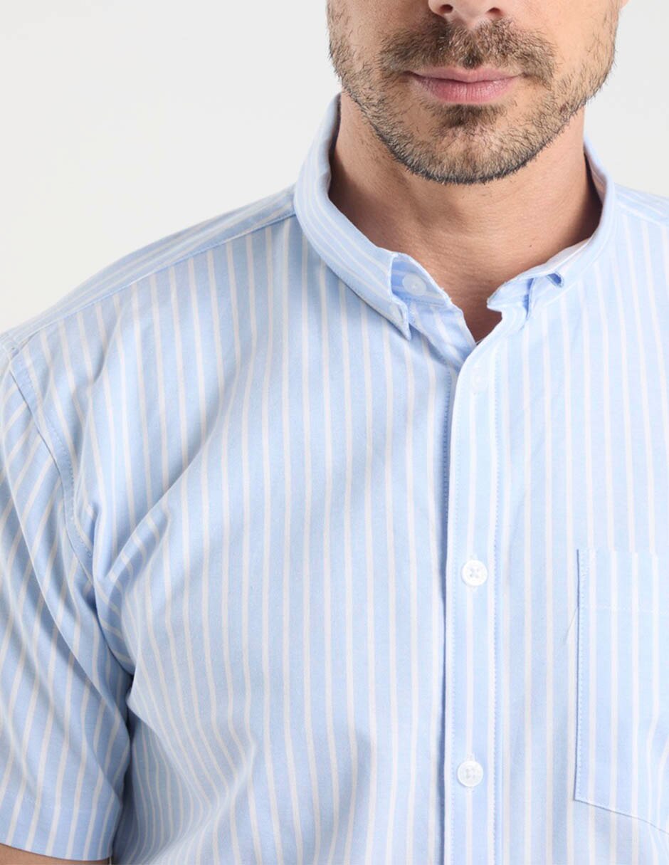 Camisa casual manga corta para hombre 4